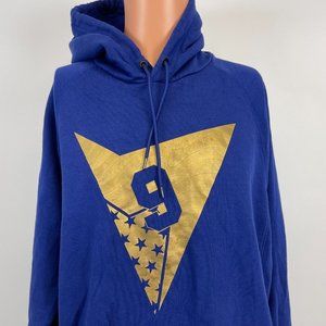 Nike Air Jordan Retro 7 Olympic Hoodie Sweatshirt Vtg 2000s Blue Size L